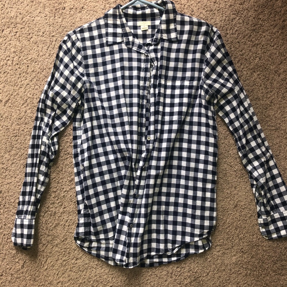 J. Crew Gingham Long Sleeve button down
